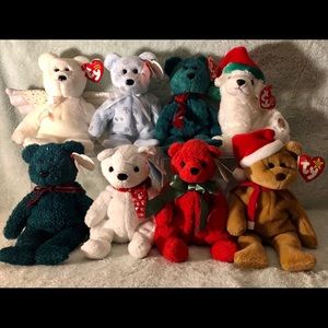 Beanie Babies, Christmas/Holiday theme lot of 8
